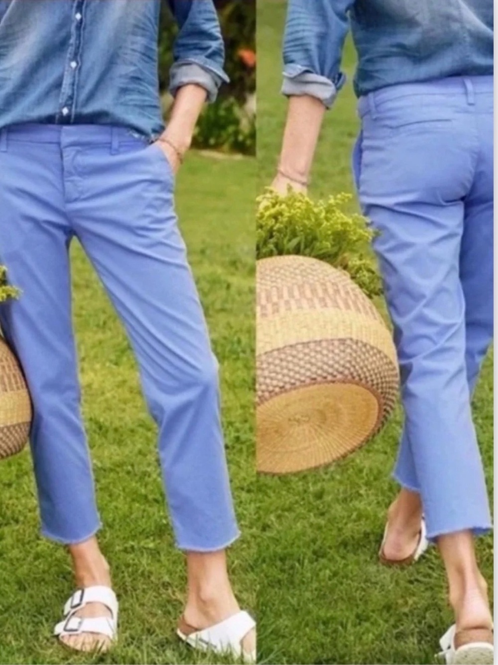 Frank & Eileen Wicklow Italian chino, Periwinkle, size